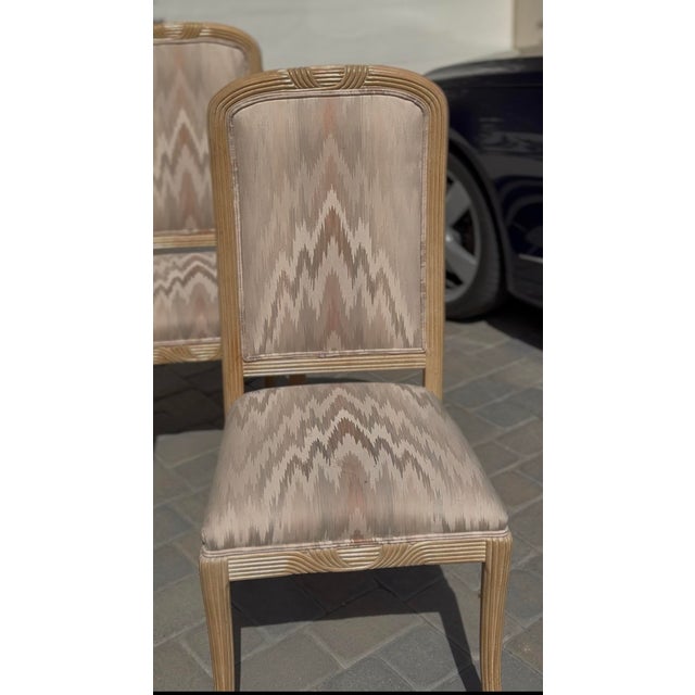 Drexel Heritage 6 Vintage Drexel Heritage Furniture Co. Dining Room Chairs , Carved Ash Wood For Sale - Image 4 of 14