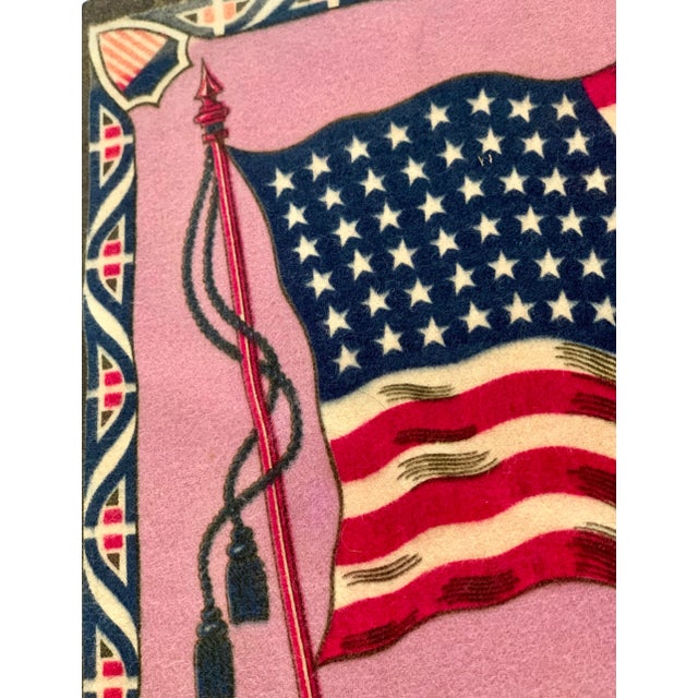 Antique ‘Tobacciana’ Flannel American Flags/Textile Tobacco Premium Inserts. This set of four are printed on both sides...