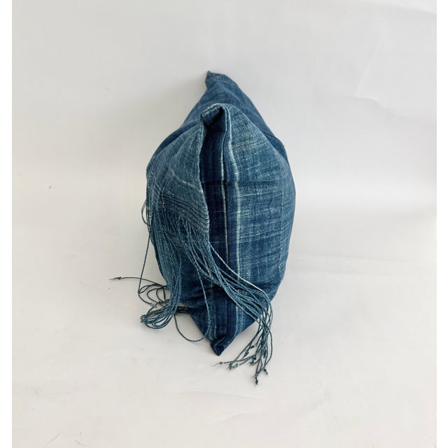 Vintage Indigo Blues Envelope Lumbar Down Pillow For Sale In Los Angeles - Image 6 of 11