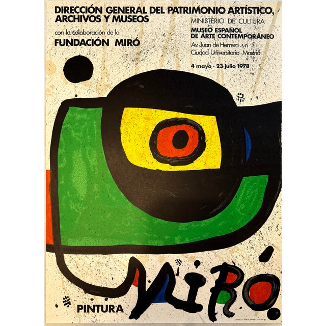 Artist : Joan Miro Description : Rare, Limited edition stone lithograph promoting the "Pintura" Dimensions : 27" × 20"...