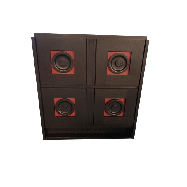 Brutist Black Buffet attributed to De Coene, 1970s For Sale