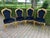 Gold 1980 Italian Baroque Gold Beech Black Velvet Dining Set - 7 PCS For Sale - Image 8 of 17