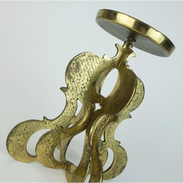 Mid-Century Modern Mid-Century Brutalist Brass Candleholder, 1960s For Sale - Image 3 of 11