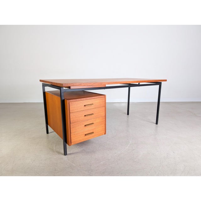 Vintage Desk in Teak by Herbert Hirche For Sale - Image 4 of 11