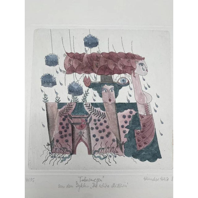 Hannelore Heise, Tränenregen from Die Schöne Müllerin Cycle, 1986, Color Lithograph For Sale - Image 12 of 12