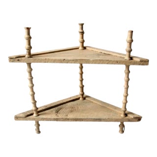 Antique Victorian Spool Folk Art Stand For Sale