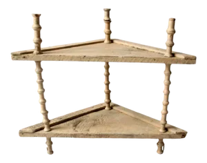 Antique Victorian Spool Folk Art Stand