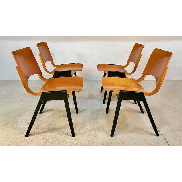 Black Model P7 Chairs by R. Rainer for Pollak, Set of 6 For Sale - Image 8 of 18