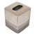 Vintage Stainless Steel Triune Boutique Box Paper Tissue Holder For Sale