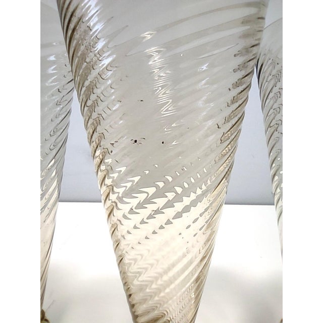 Glass Vintage Amber Murano Drinking Glasses by Vittorio Zecchin, 1930s, Set of 6 For Sale - Image 7 of 11