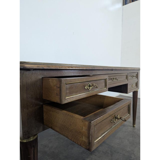 Late 19th Century Louis XVI Flat Desk in Mahogany For Sale - Image 5 of 9