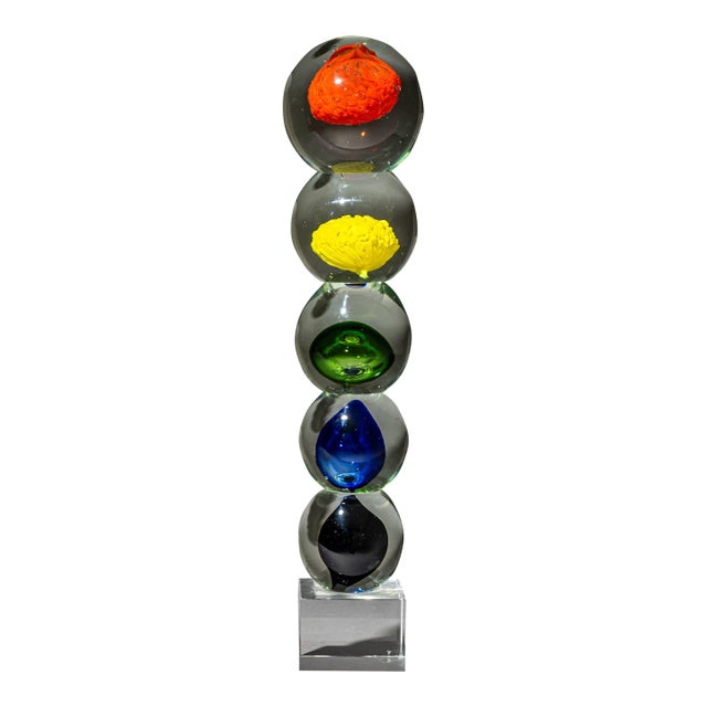 Hand-Blown Glass Art Object, Murano Glass, Italy, 2nd Half 20th Century For Sale
