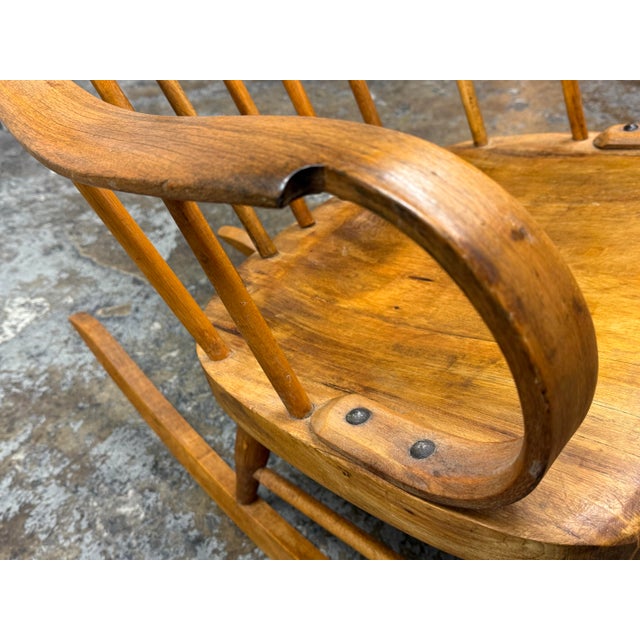 Handcrafted Rocking Chair, Vintage For Sale - Image 10 of 12