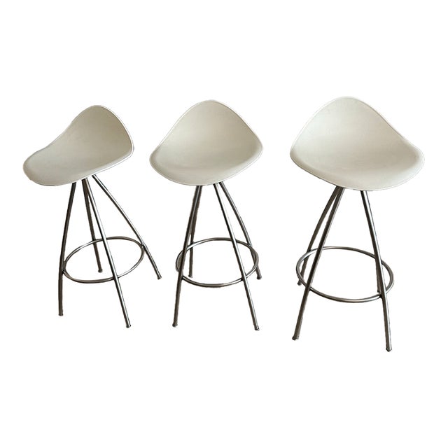 Modern, Set of Three Jesus Gasca for Stua Onda Counter Height Swivel Stools, Purchased at Design Within Reach For Sale