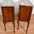 1900 Pair French Louis XV Walnut Satinwood Marble Top Nightstands Bedside Tables For Sale - Image 10 of 18
