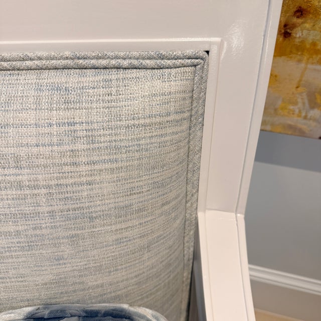 Pair of White Lacquered Framed Armchairs For Sale In Washington DC - Image 6 of 11