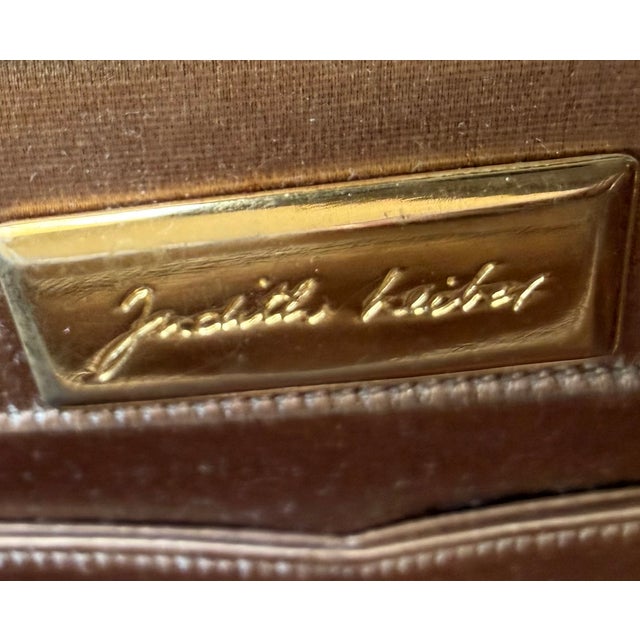 Brown 90s Judith Leiber Karung Tiger Eye Gemstone Karung SnakeSkin Day Evening Handbag Gemstones Vintage Shoulder For Sale - Image 8 of 11