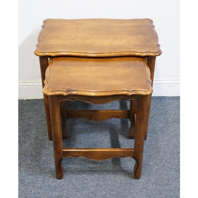 Ethan Allen Country French Collection Solid Birch Accent Nesting End Tables 26-8305 For Sale In Kansas City - Image 6 of 18