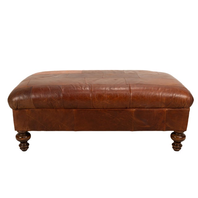 Restoration Hardware Patchwork Leather Ottoman Dimensions: 46ʺW × 28ʺD × 18ʺH (117 × 71 × 46 cm) Why We Love It: A great...