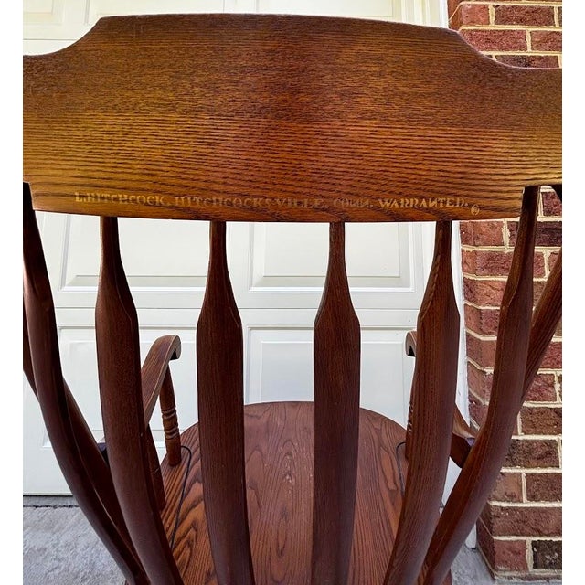 Hitchcock 1980s Hitchcock Oak Rocking Chair For Sale - Image 4 of 7