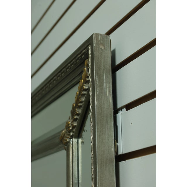 Bassett Bassett Silver Finish Rectangular Multi Panel Mirror For Sale - Image 4 of 9