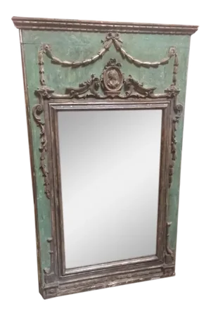 Late 18th Century Italian Green & Gold Mirror