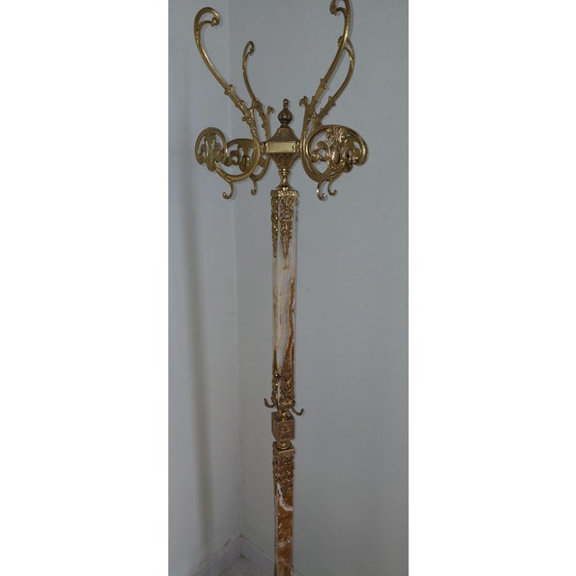 Onyx and Gilded Coat Hanger, 1980s For Sale - Image 3 of 9