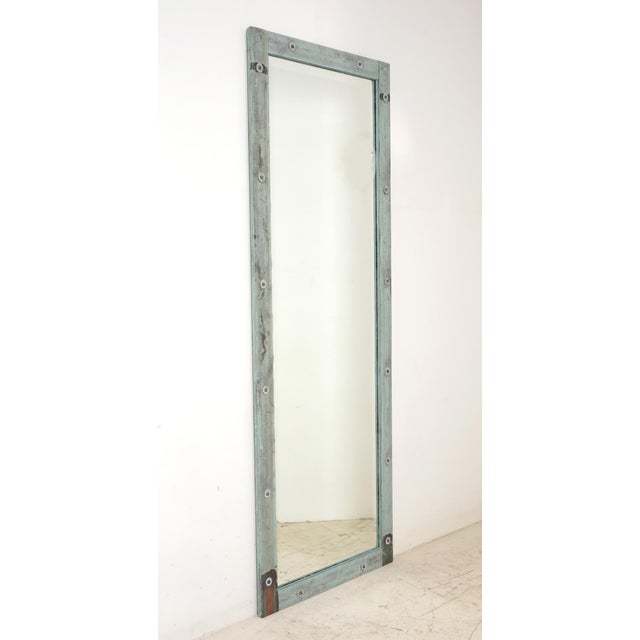 Olde Good Things special design dressing mirror with beveled glass. This mirror was handcrafted from reclaimed copper...