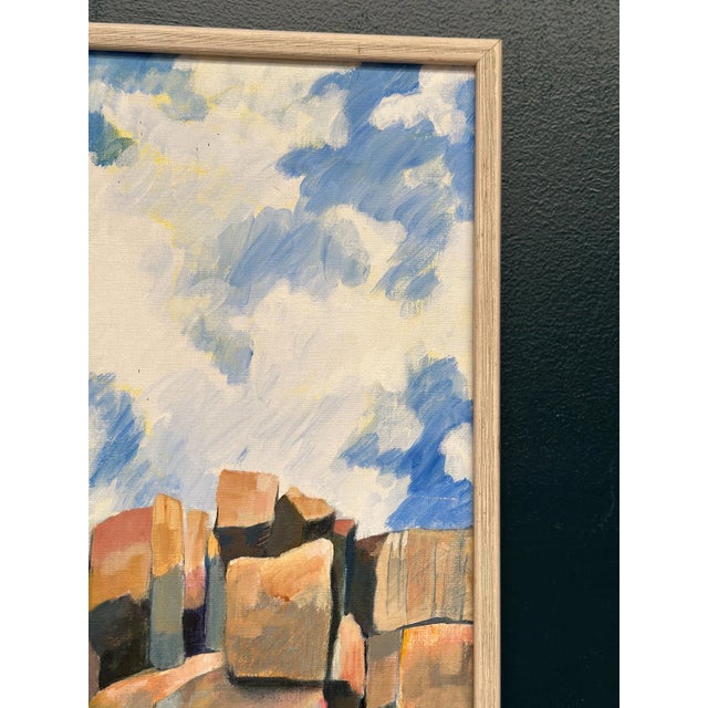Eva S, Landscape, 1950s, Oil Painting on Canvas, Framed For Sale - Image 4 of 18