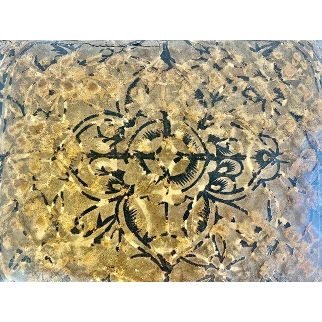 Sienna 19th Century Antique Distressed Lidded Box, Chinese Paper Mache For Sale - Image 8 of 18