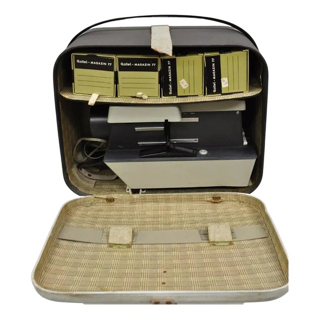 Rollei P11 Slide Projector Franke Heidecke Parts/Repair With 1960s Monument Slides For Sale