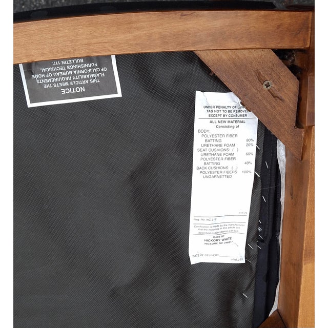 Set of Eight Hickory White Maple and Black Upholstered Dining Chairs For Sale - Image 14 of 14