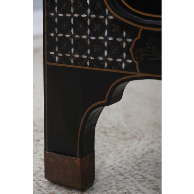 Chinese Chinese Lacquer Ebonized 6 Panel Screen Divider For Sale - Image 3 of 17