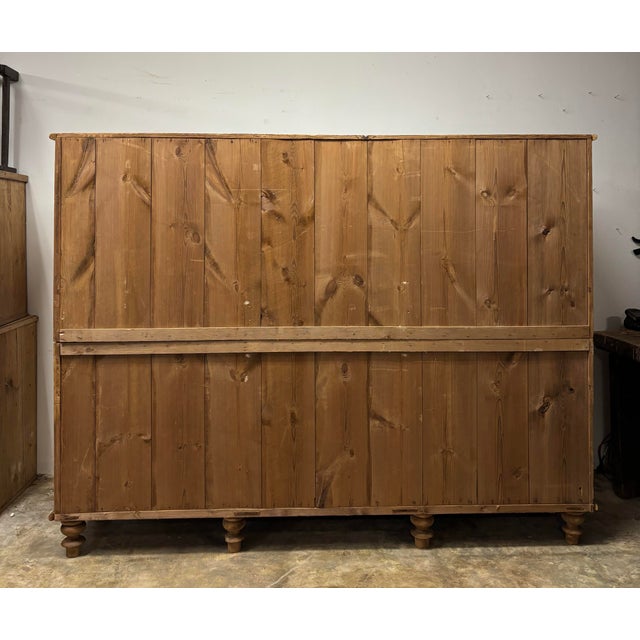 19th Century English Pine Vestry Fitting Chest of Drawers For Sale - Image 4 of 7