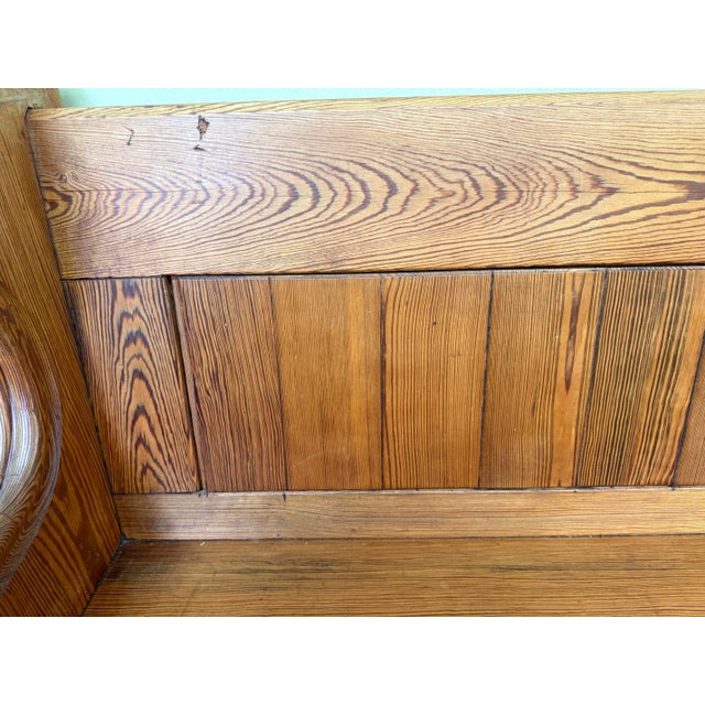 Traditional Antique Edwardian English Pine Pew Bench Early 20th C For Sale - Image 3 of 10