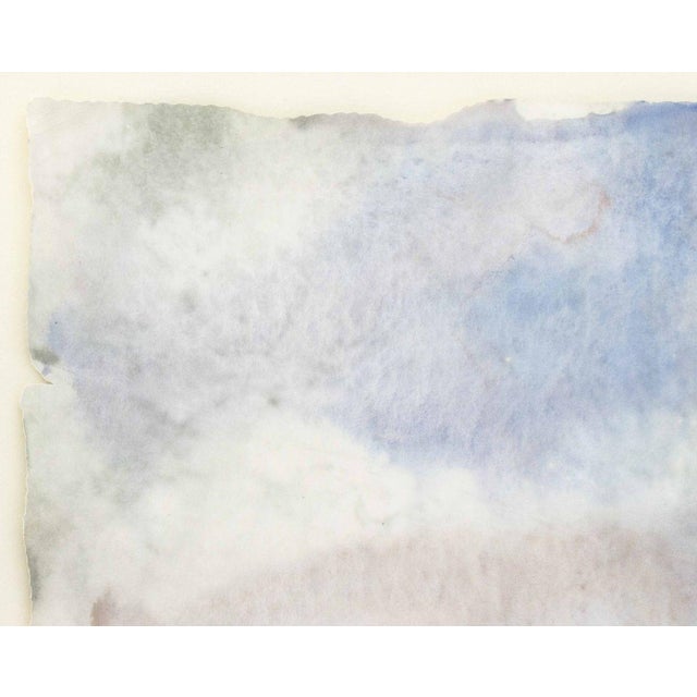 Contemporary Illegibly Signed River Landscape Watercolor For Sale - Image 3 of 9