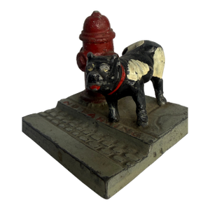 1930s Cast Iron Bully Peeing on a Fire Hydrant