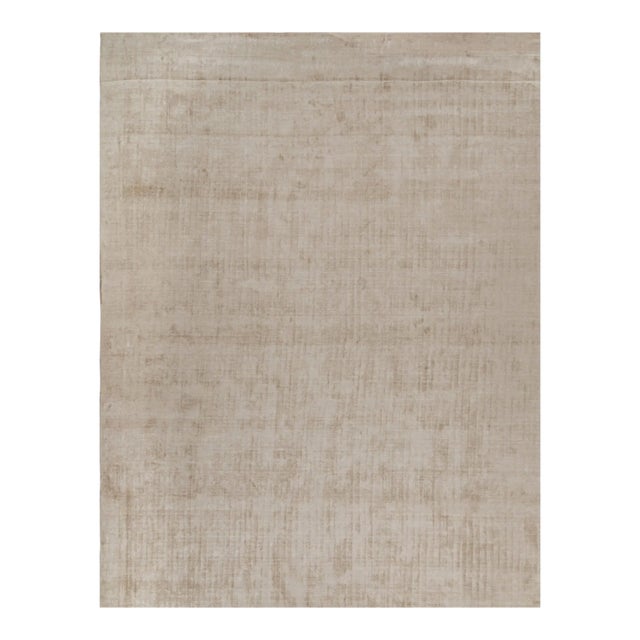 Rug & Kilim’s Modern Rug in Solid Beige - 13x17 For Sale