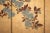 Wood C. 1970s Chinese Six-Panel Gold Leaf Style Painted Screen "Blossoming Plum Tree" For Sale - Image 7 of 14