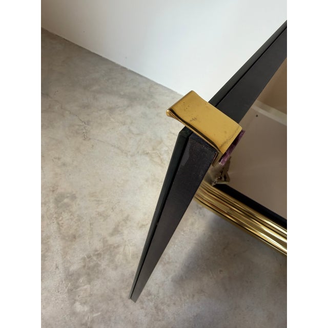 1970s Vintage Ello Furniture Mirrored Glass & Brass Sideboard For Sale - Image 9 of 15