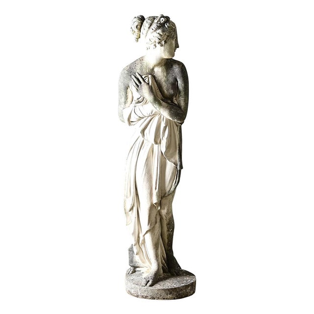 Stone Early 20th Century English Reproduction Statue of the Venus Italica For Sale - Image 7 of 15