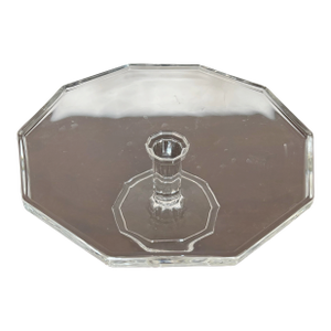1950s Glass Cake/Pie Stand With 10 Sides