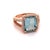 Diamond Aquamarine Ring 14k Gold 6.25 TCW Certified For Sale - Image 10 of 13