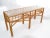 Bohemian Style Handcrafted Bent Bamboo & Rattan Console Table With Glass Top For Sale - Image 12 of 13