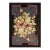 Adorable Brown Background Color Peculiar Flower Geometric Design Antique American Hooked Rug For Sale