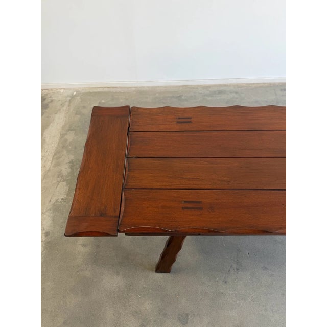 1940's Trestle Dining Table With Leaf Extensions For Sale - Image 13 of 18