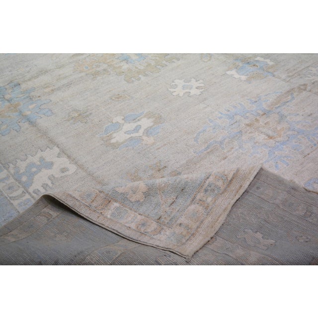 Contemporary Oushak Hand Knotted Wool Rug,10'X14' For Sale In New York - Image 6 of 6