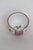 Small Ceramic Bowl Miniature Vessel Hand Painted Floral Motif Gold Trim 5117b For Sale - Image 4 of 11
