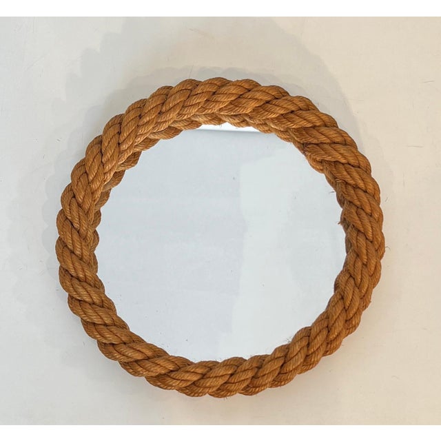 Round rope mirror by Audoux Minet For Sale - Image 10 of 12