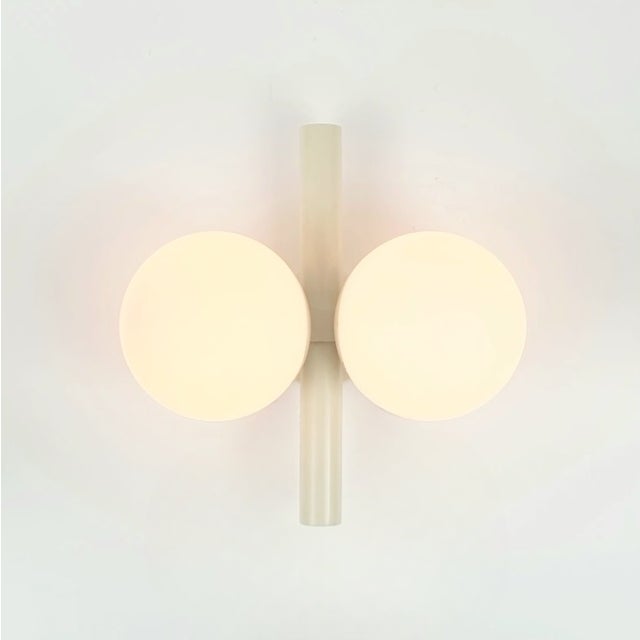 Kaiser Leuchten Mid Century Space Age Opaline Glass Wall Lamp/Sconce From Kaiser Leuchten, Germany, 1960s For Sale - Image 4 of 9